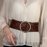 Cintura Alta Michelangelo Donna Intrecciata Marrone